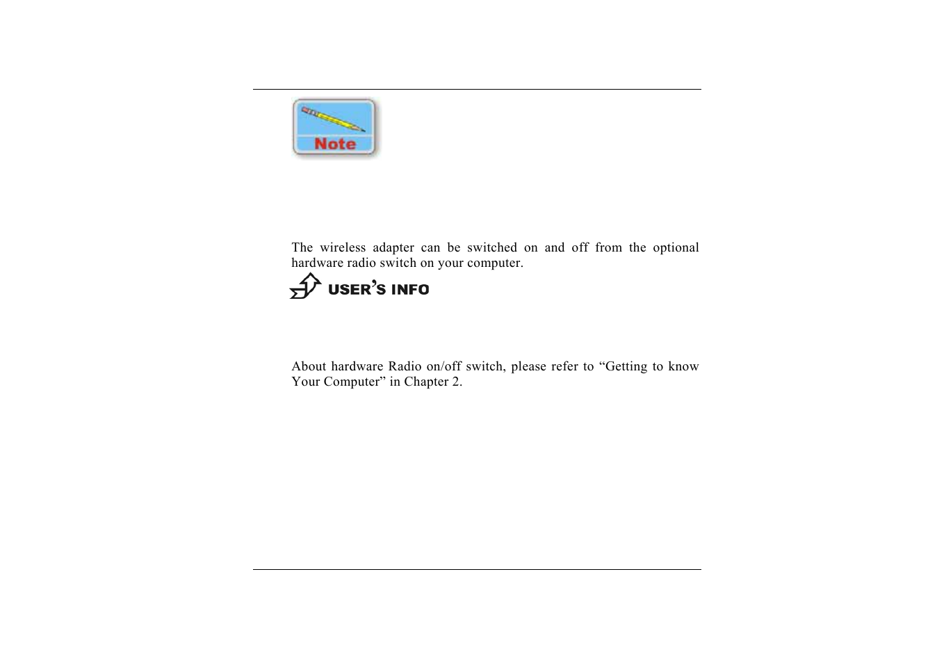 Switching the radio on/off | TabletKiosk Sahara i200 Series Tablet PC (Pen) User Manual | Page 64 / 92