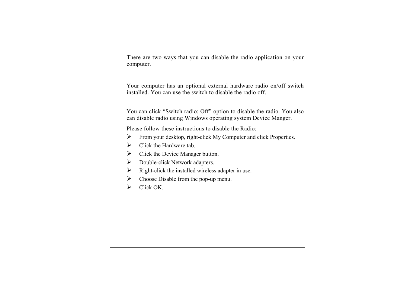 Disable the radio application, Disable radio application through software | TabletKiosk Sahara i200 Series Tablet PC (Pen) User Manual | Page 69 / 92