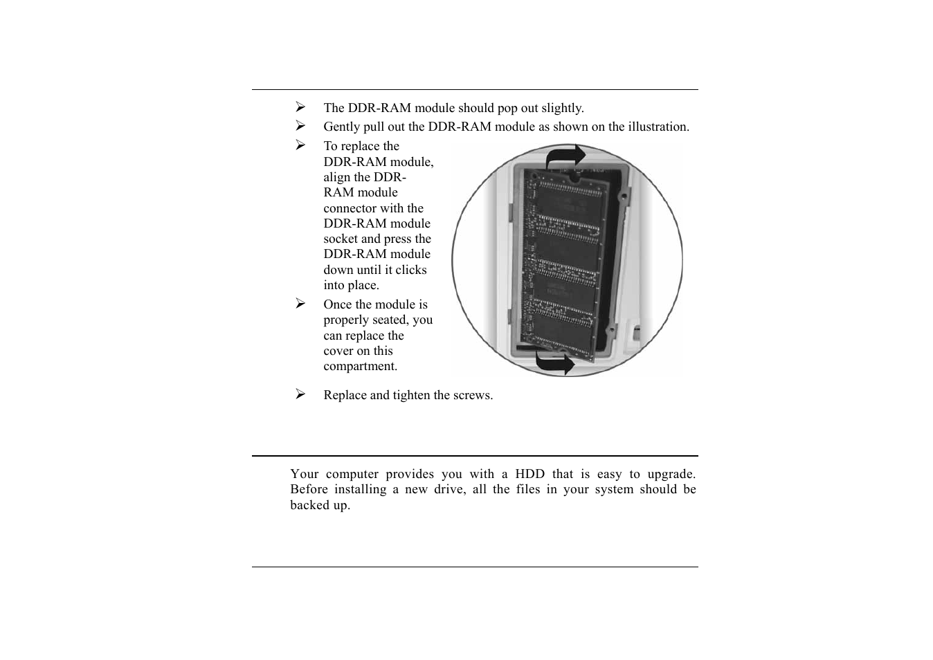 Easy to upgrade hdd module | TabletKiosk Sahara i200 Series Tablet PC (Pen) User Manual | Page 85 / 92
