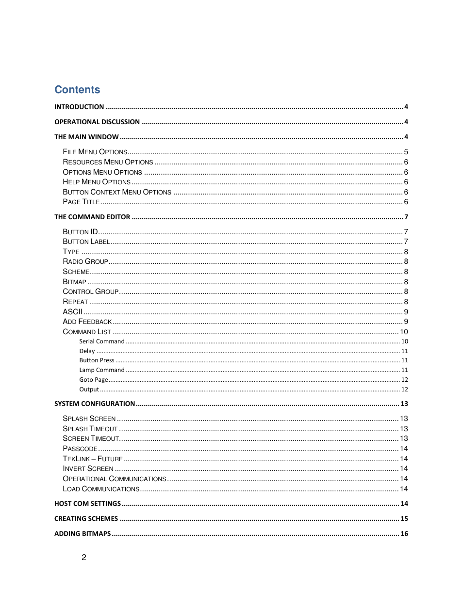 TEKVOX TekTouchPad User Manual | Page 2 / 43