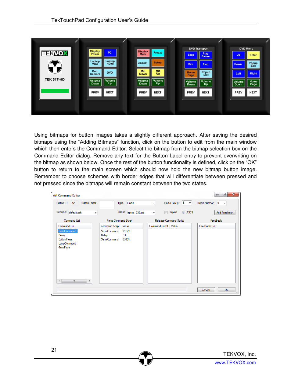 TEKVOX TekTouchPad User Manual | Page 21 / 43
