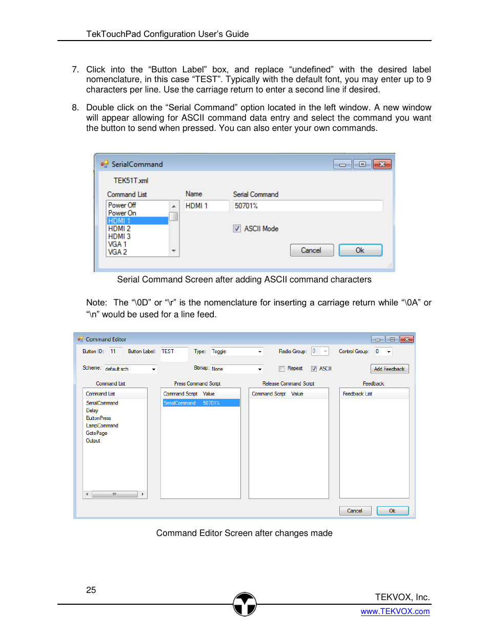 TEKVOX TekTouchPad User Manual | Page 25 / 43
