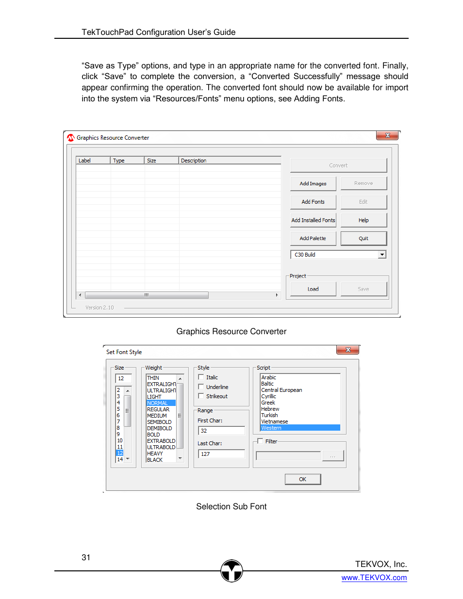 TEKVOX TekTouchPad User Manual | Page 31 / 43