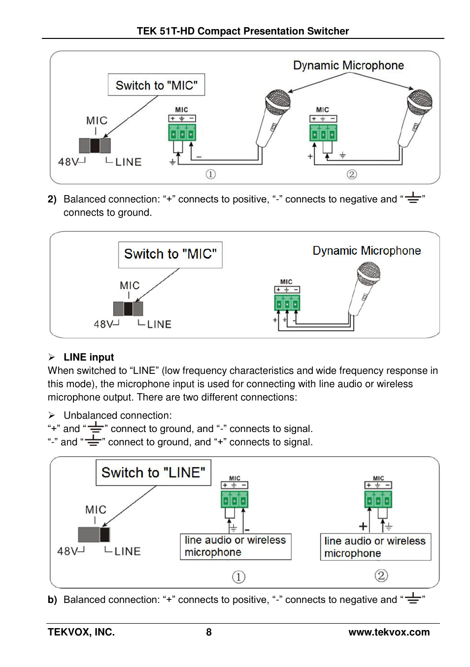 TEKVOX 51T-HD Presentation Switcher User Manual | Page 12 / 41