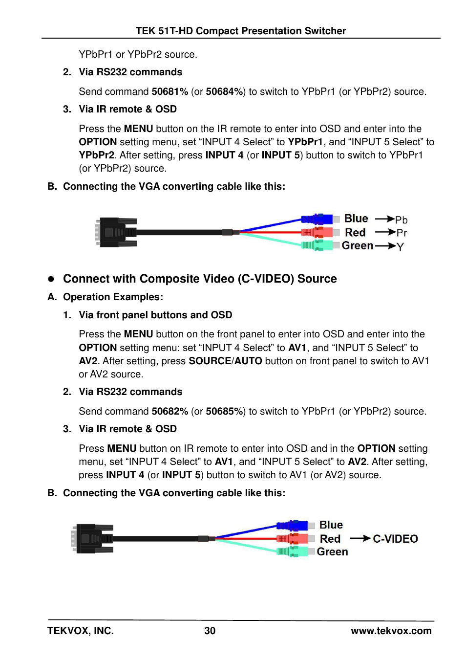 TEKVOX 51T-HD Presentation Switcher User Manual | Page 34 / 41