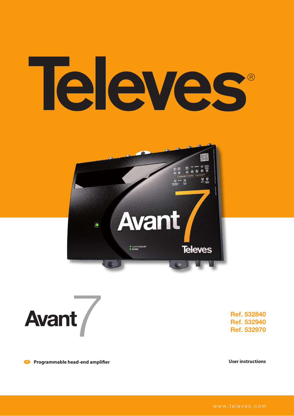 Televes Avant 7, 6 In/1 Out FM-BIII/DAB-TB-U-U-U (790 MHz) User Manual | 20 pages