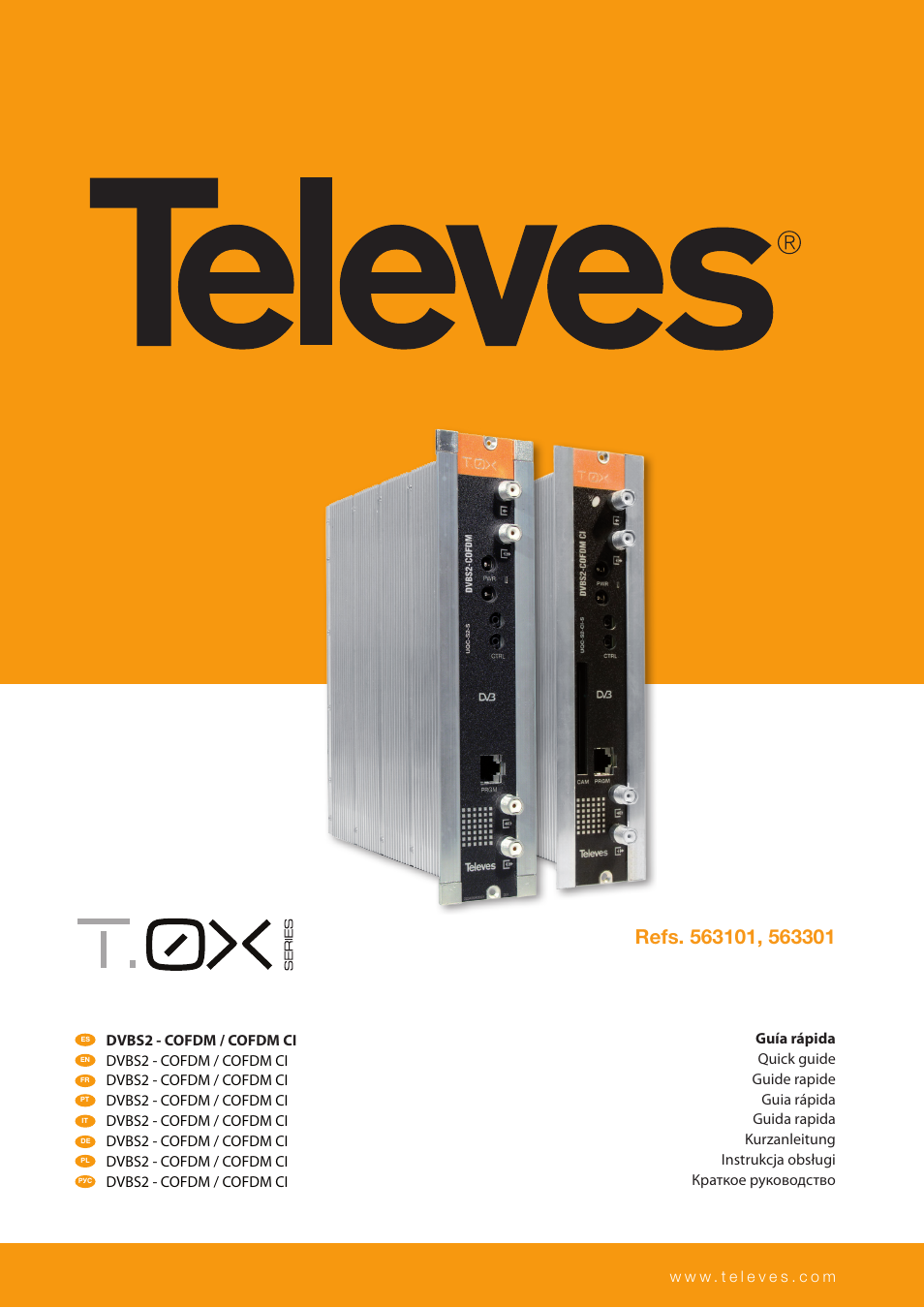 Televes DVB-S2 COFDM User Manual | 24 pages