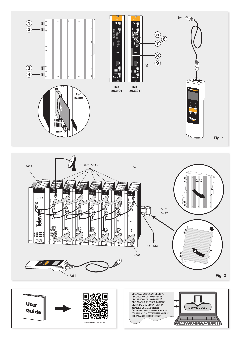 Fig. 1 fig. 2 | Televes DVB-S2 COFDM User Manual | Page 3 / 24
