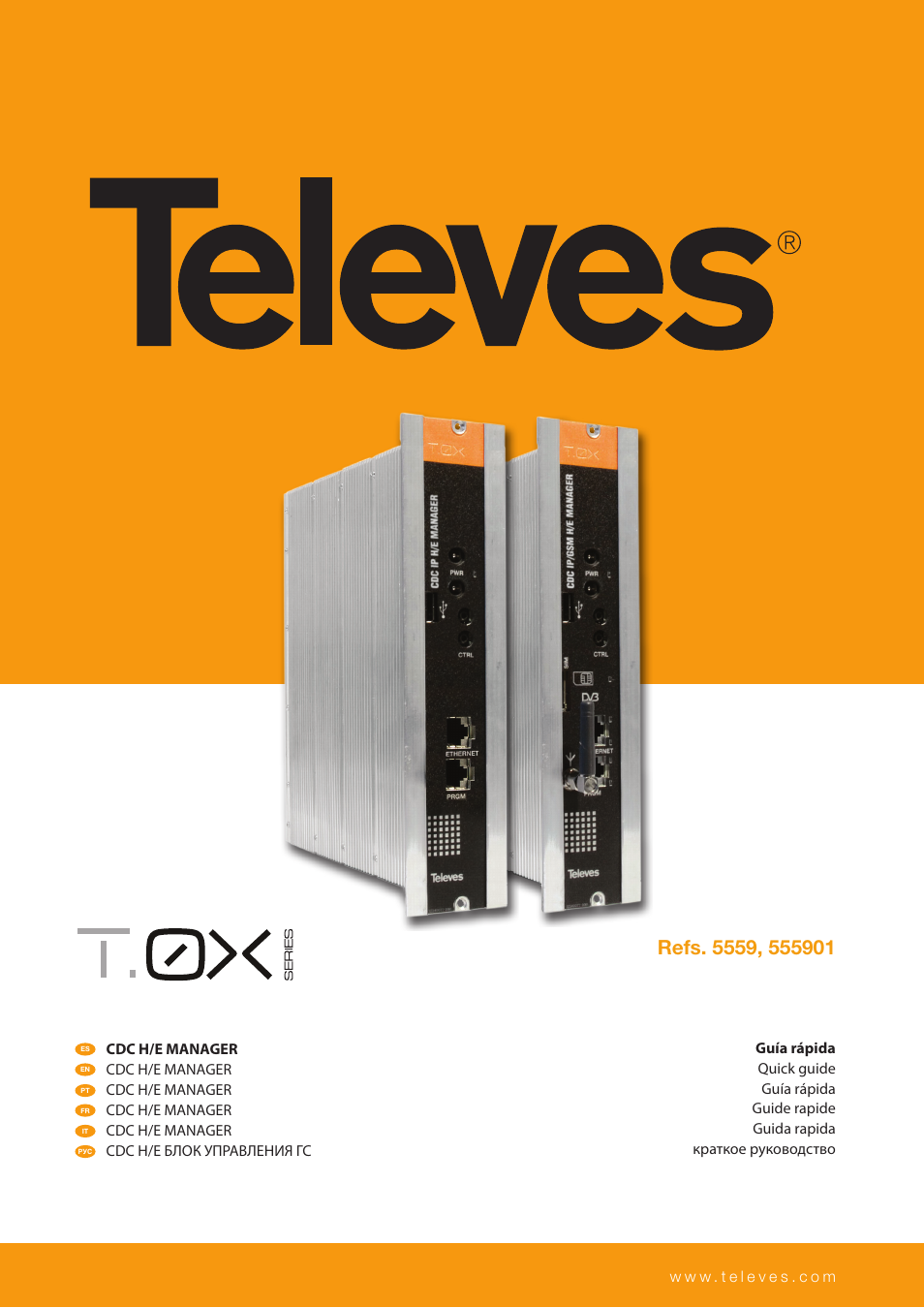 Televes T.0X controlador CDC IP User Manual | 20 pages