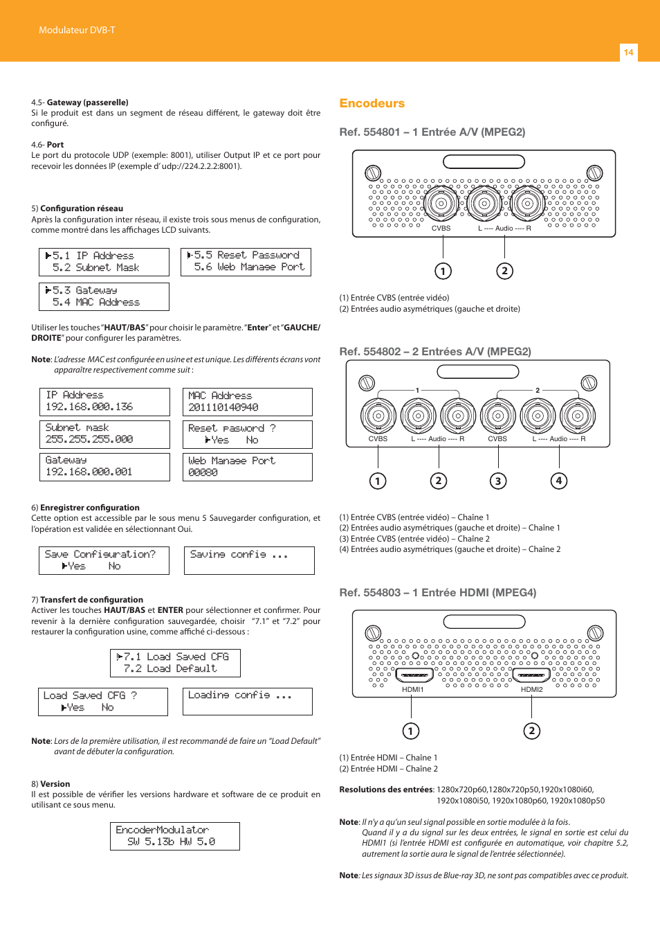 Encodeurs | Televes DigiSlot DVB-T modulator, wall mount User Manual | Page 14 / 32