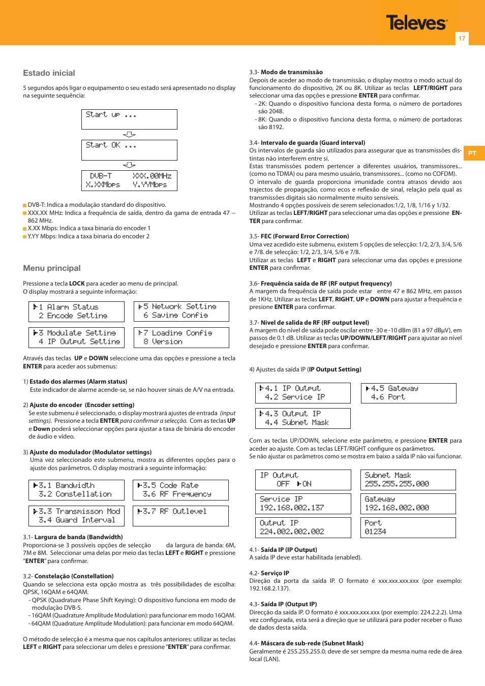 Televes DigiSlot DVB-T modulator, wall mount User Manual | Page 17 / 32