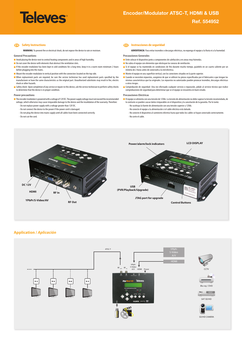 Televes Encoder-Modulador ATSC-T HDMI & USB, DigiMod User Manual | 2 pages