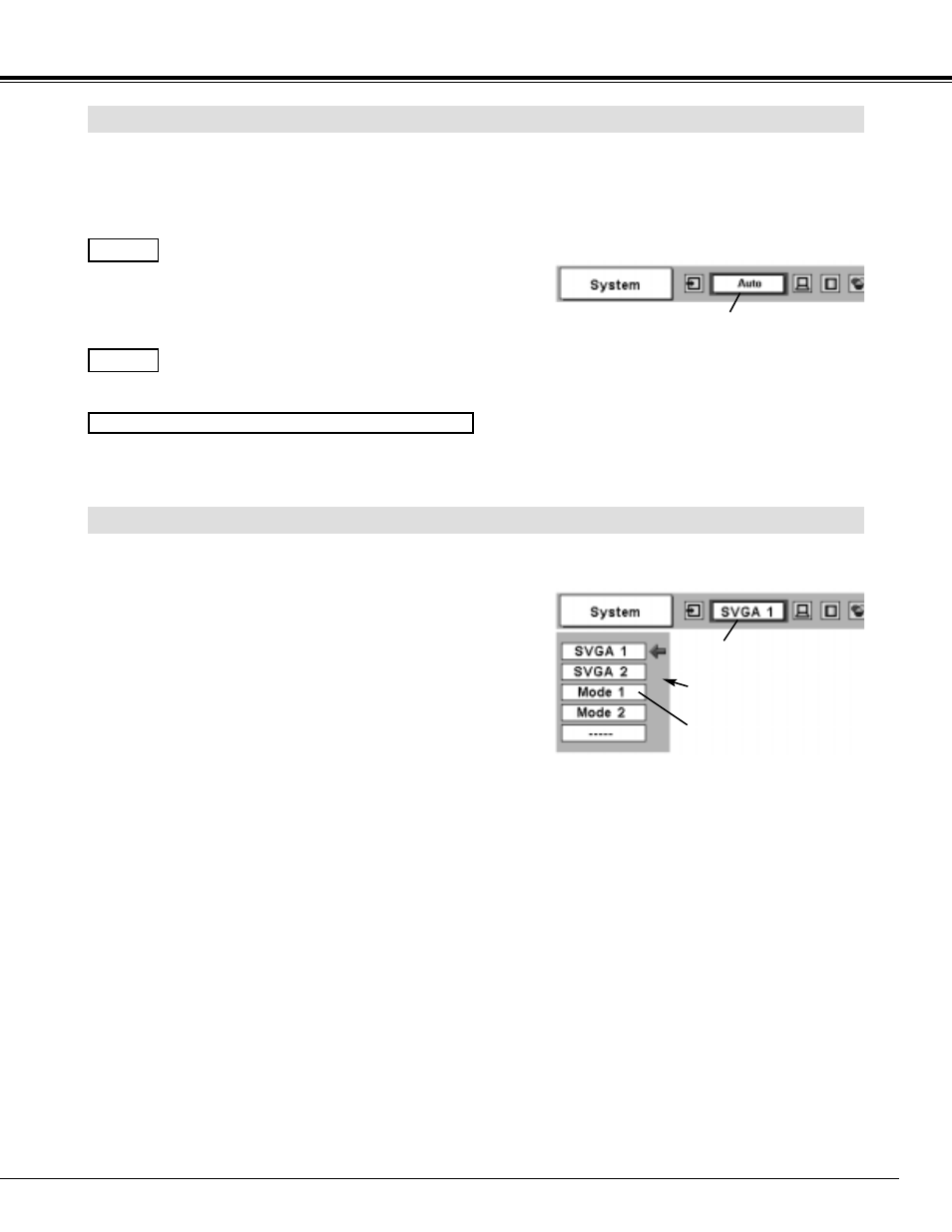 Select computer system manually, Automatic multi-scan system computer input | Christie Digital Systems 38-RS1002-01 User Manual | Page 27 / 52