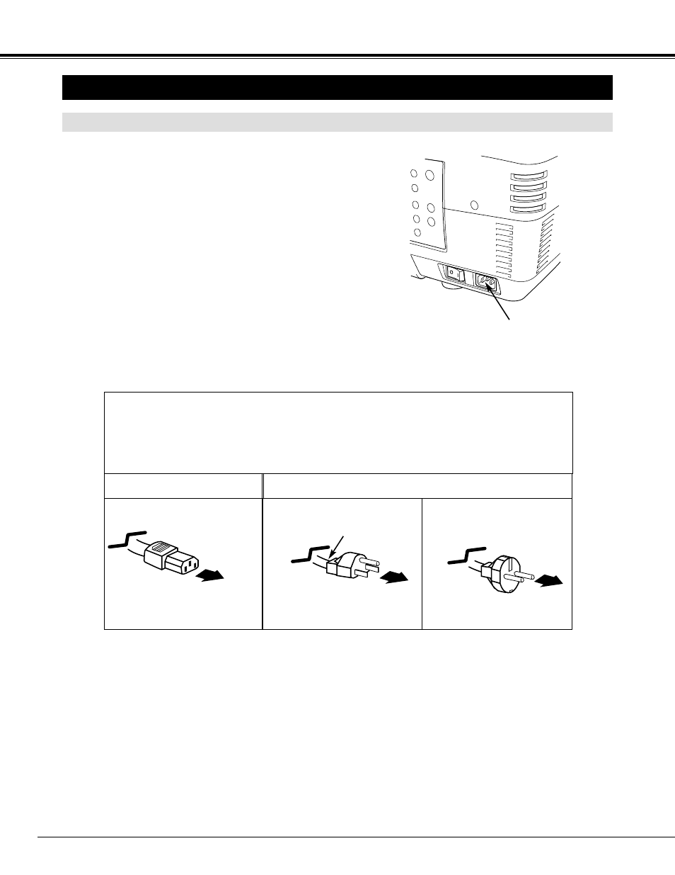 Setting-up projector, Preparation, Connecting ac power cord | Projector side ac outlet side | Christie Digital Systems 38-RS1002-01 User Manual | Page 8 / 52