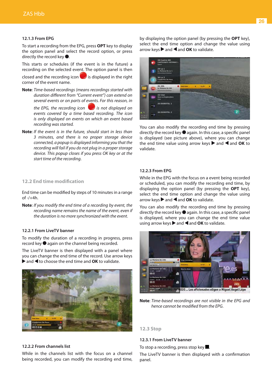 Zas hbb | Televes HD DTT STB TV on demand access ZAS Hbb User Manual | Page 26 / 68