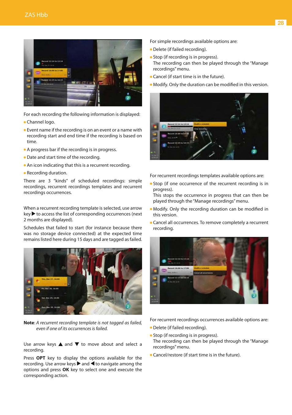 Zas hbb | Televes HD DTT STB TV on demand access ZAS Hbb User Manual | Page 28 / 68