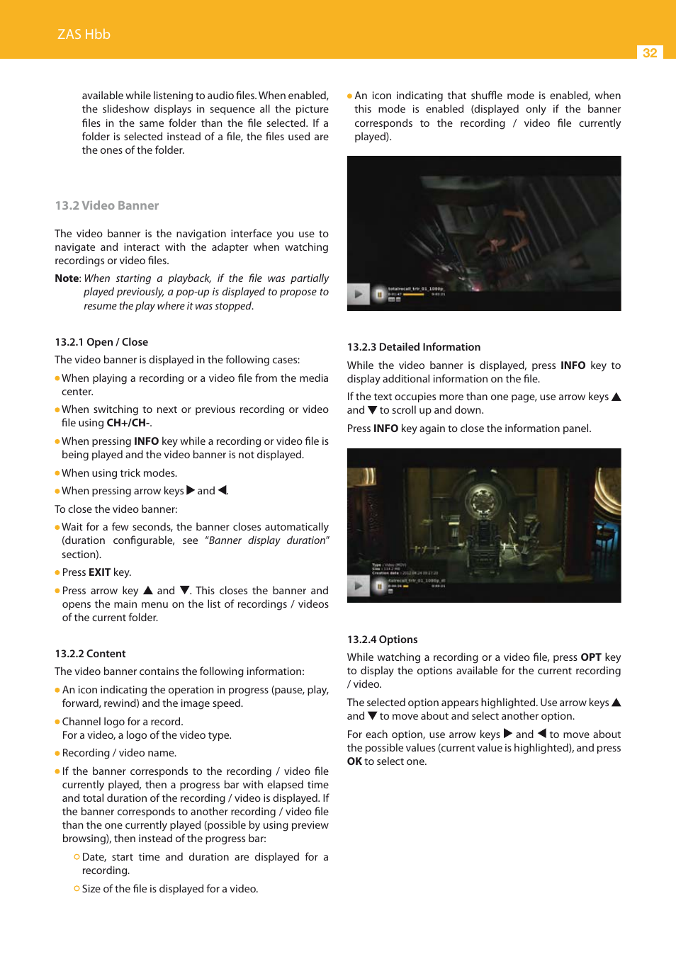 Zas hbb | Televes HD DTT STB TV on demand access ZAS Hbb User Manual | Page 32 / 68