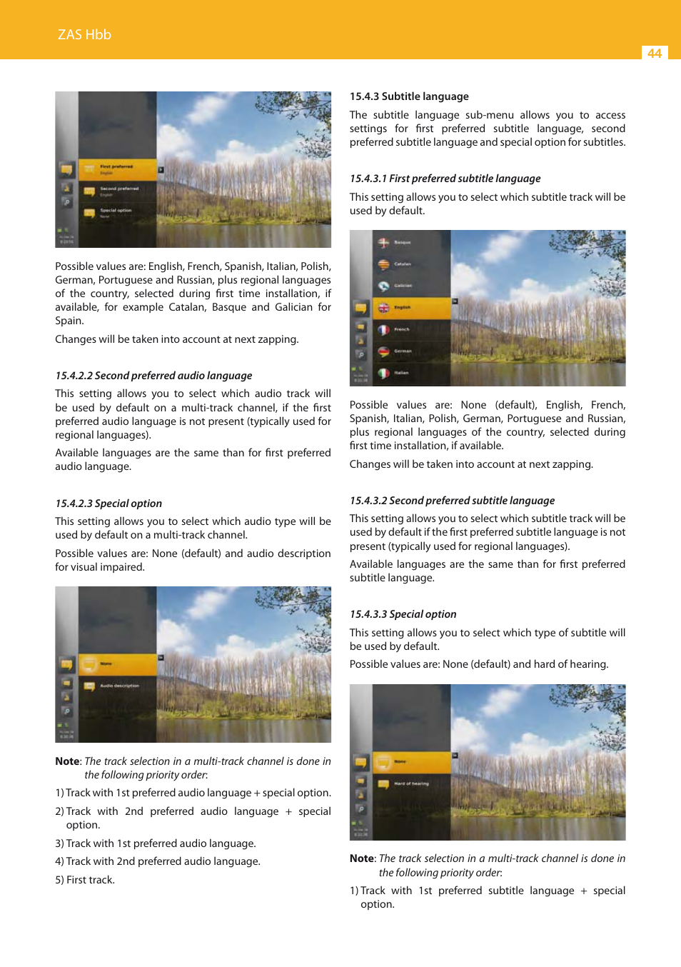 Zas hbb | Televes HD DTT STB TV on demand access ZAS Hbb User Manual | Page 44 / 68