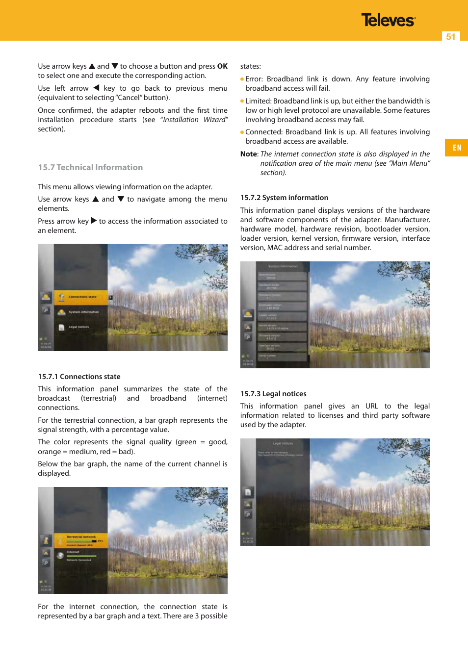 Televes HD DTT STB TV on demand access ZAS Hbb User Manual | Page 51 / 68