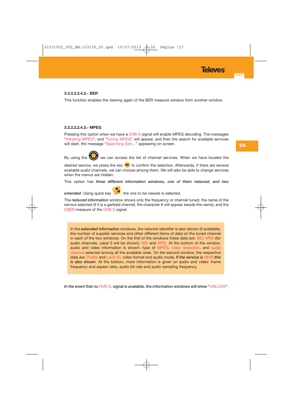 Televes Serie H-60 User Manual | Page 117 / 168