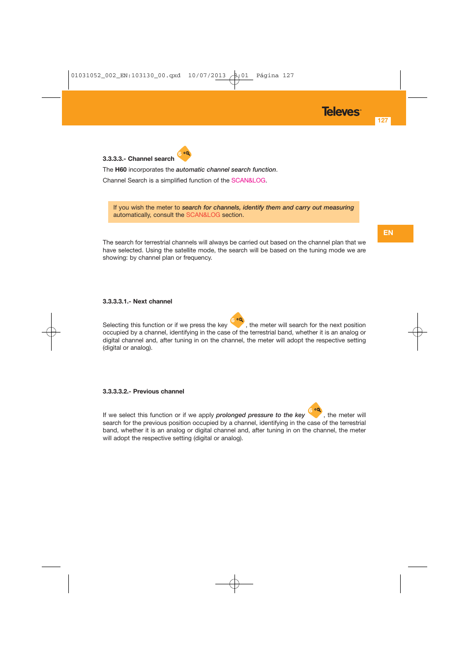 Televes Serie H-60 User Manual | Page 127 / 168