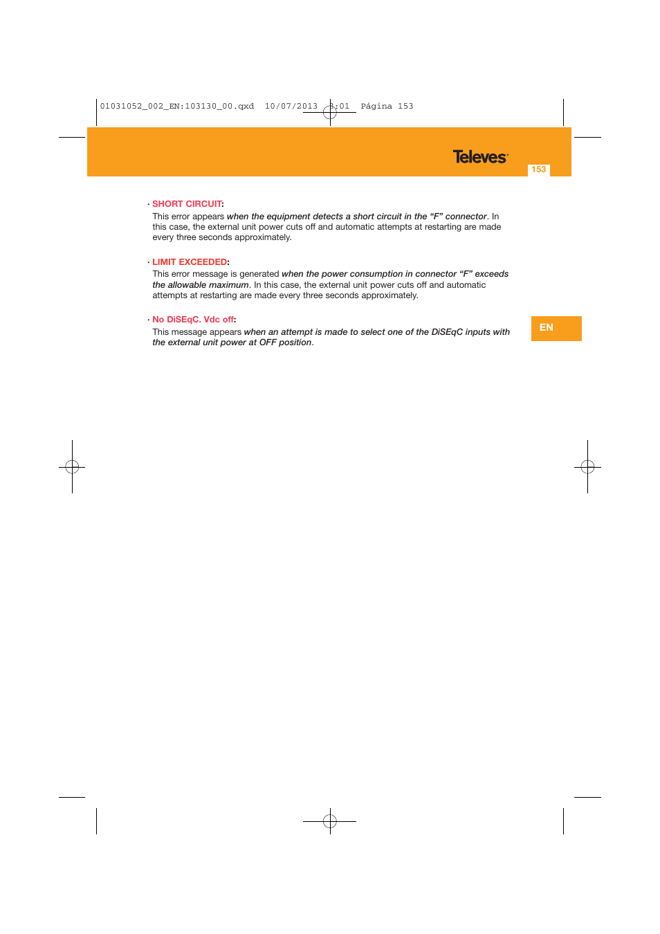 Televes Serie H-60 User Manual | Page 153 / 168