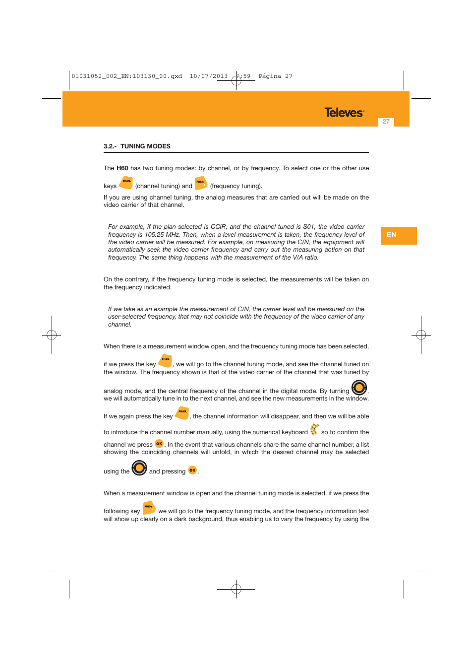 Televes Serie H-60 User Manual | Page 27 / 168