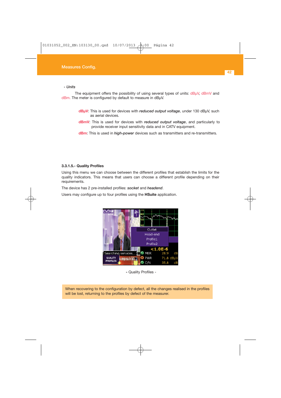 Televes Serie H-60 User Manual | Page 42 / 168