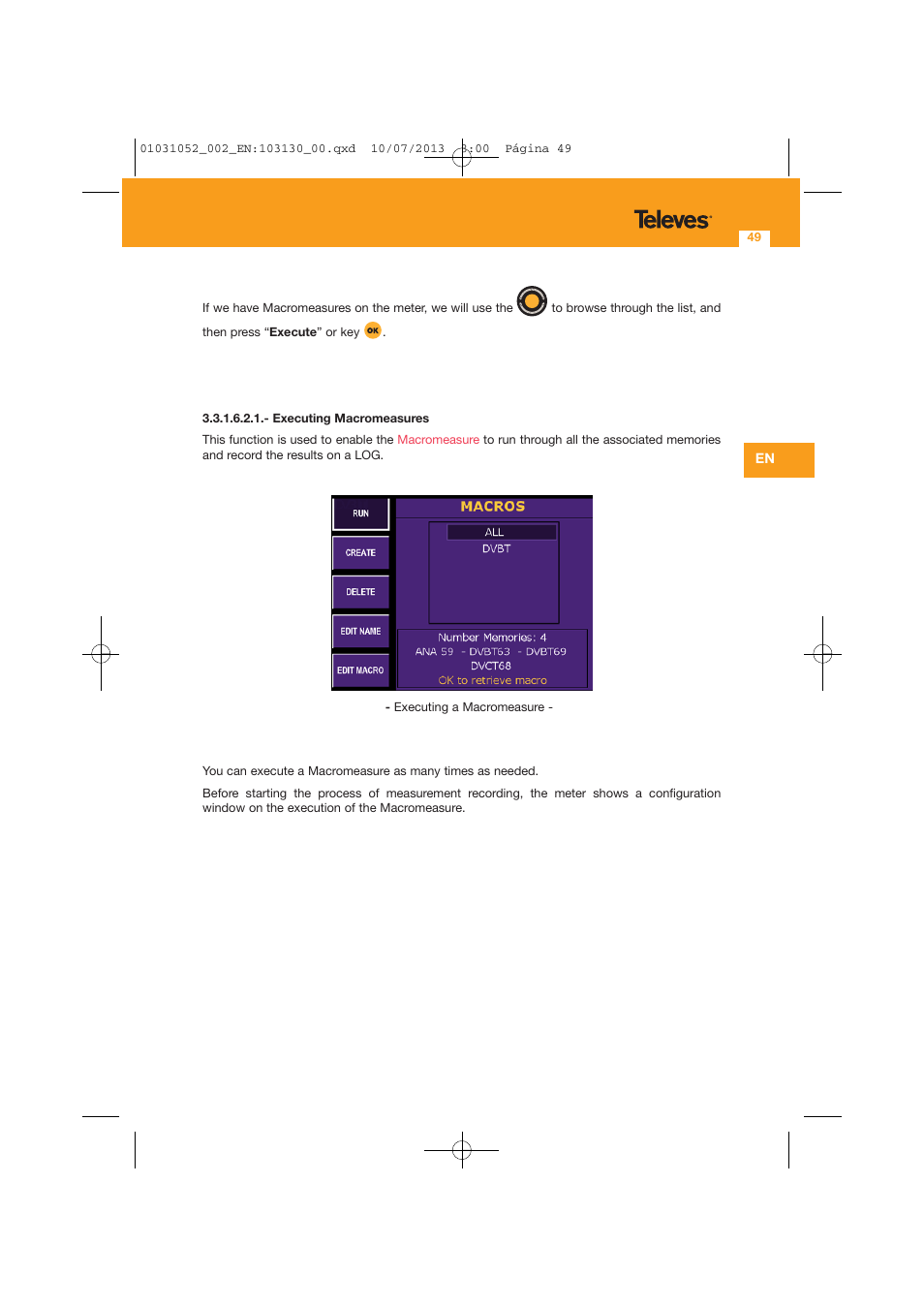 Televes Serie H-60 User Manual | Page 49 / 168
