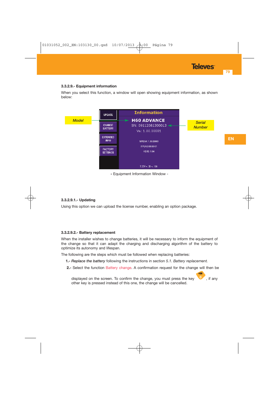 Televes Serie H-60 User Manual | Page 79 / 168