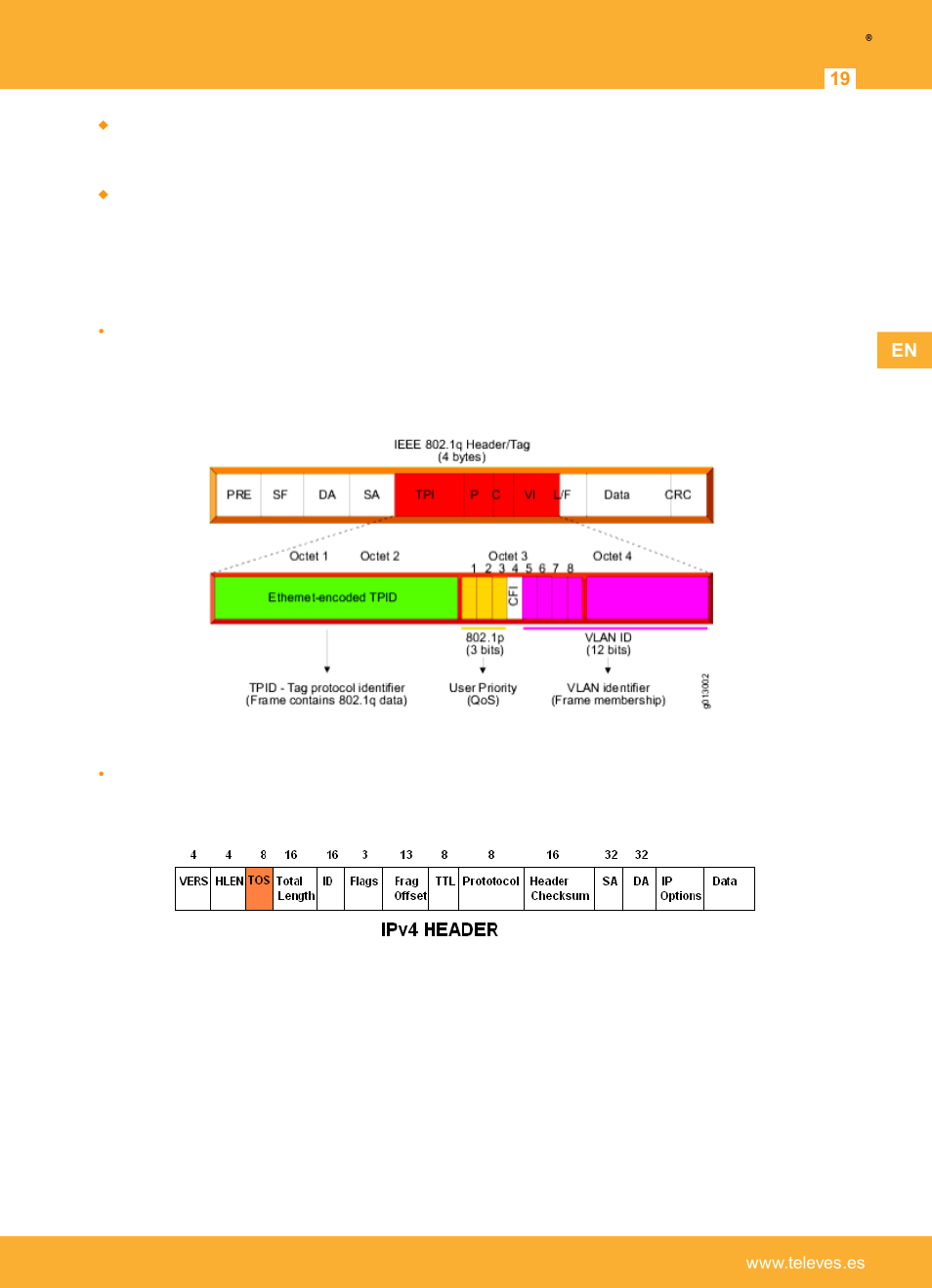Priority levels assignment, Ttl - time to live, Televes | Televes Coaxdata 1Gbps-HDTV COAX+PLC 1ETH+1SFP User Manual | Page 19 / 29