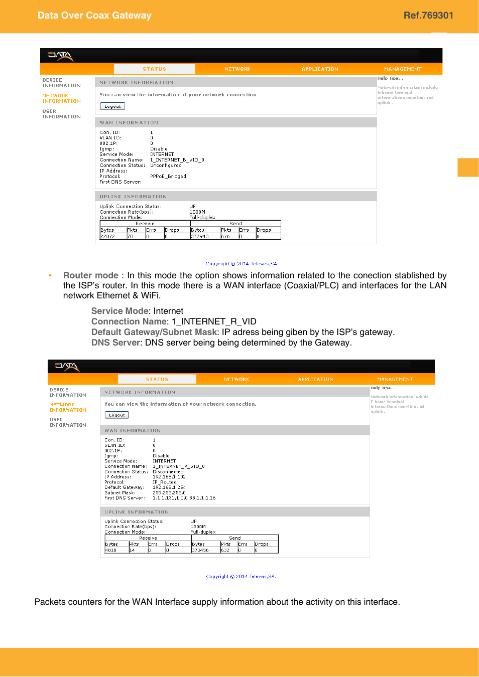 Televes COAXDATA GATEWAY 1Gbps User Manual | Page 13 / 32