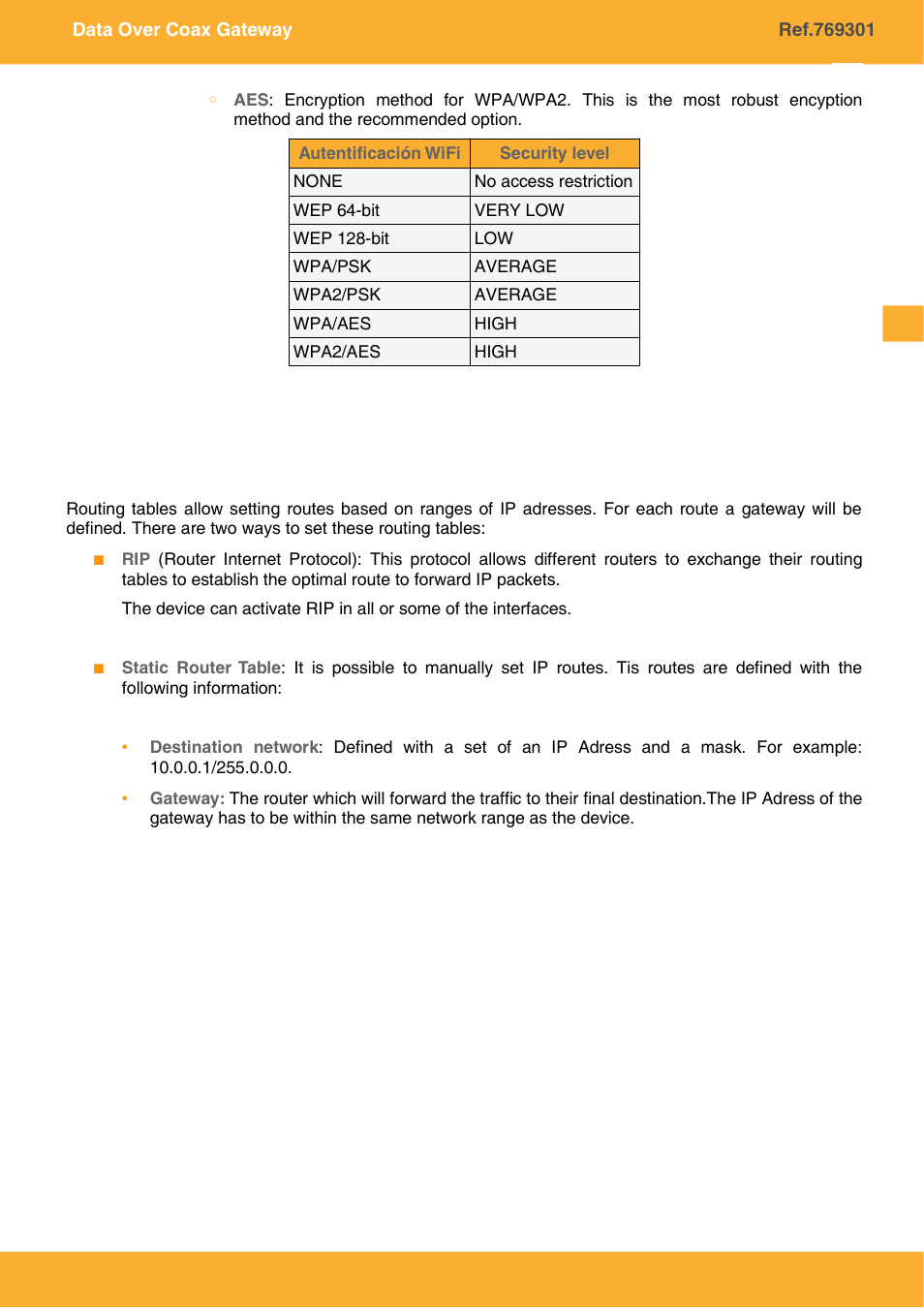 Advanced configuration of the device | Televes COAXDATA GATEWAY 1Gbps User Manual | Page 21 / 32