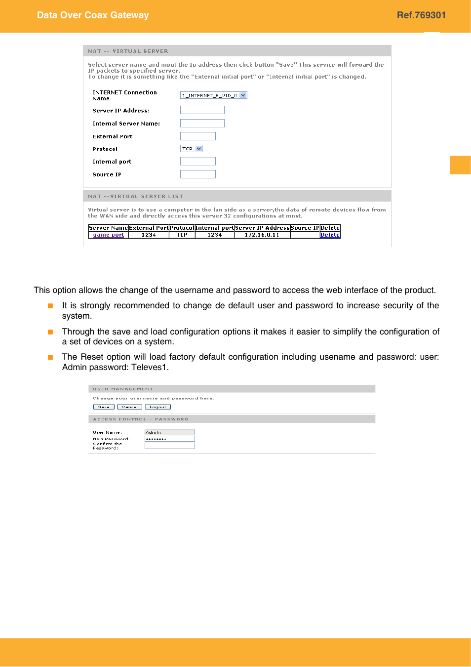Televes COAXDATA GATEWAY 1Gbps User Manual | Page 24 / 32