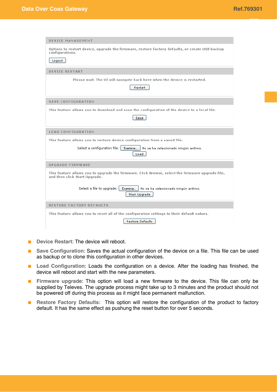 Televes COAXDATA GATEWAY 1Gbps User Manual | Page 25 / 32