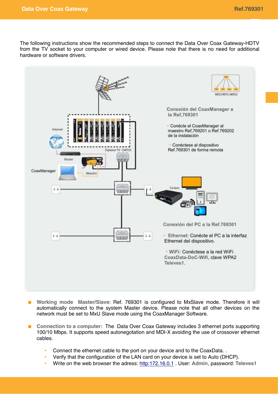 Televes COAXDATA GATEWAY 1Gbps User Manual | Page 28 / 32