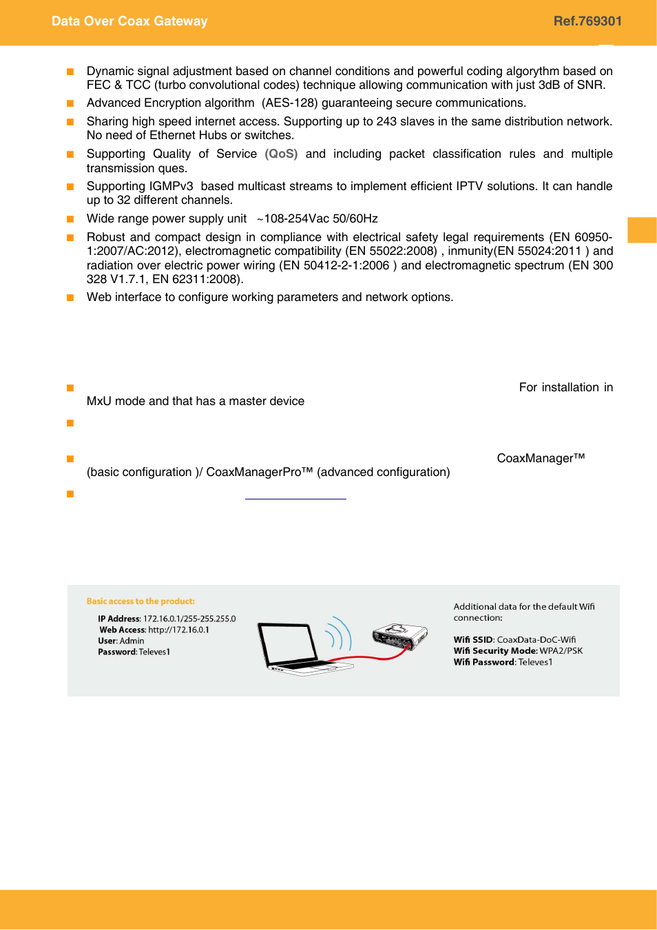 Televes COAXDATA GATEWAY 1Gbps User Manual | Page 6 / 32