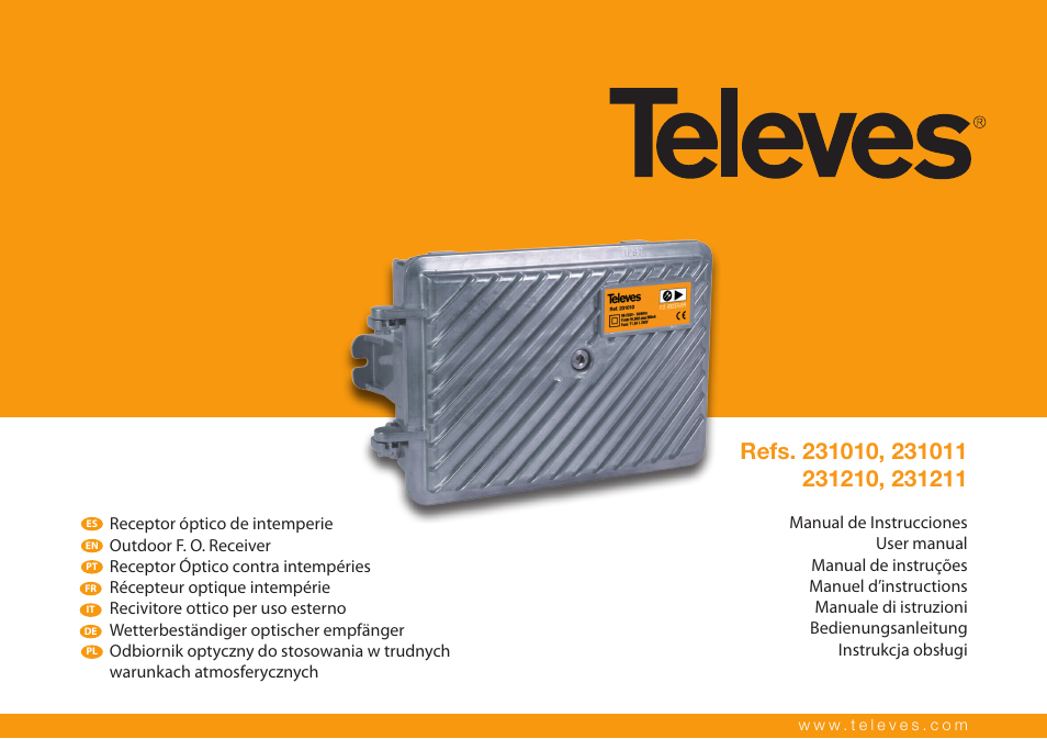 Televes OUTDOOR F.O. NODE MATV OLC W/RET.P LOCAL User Manual | 24 pages