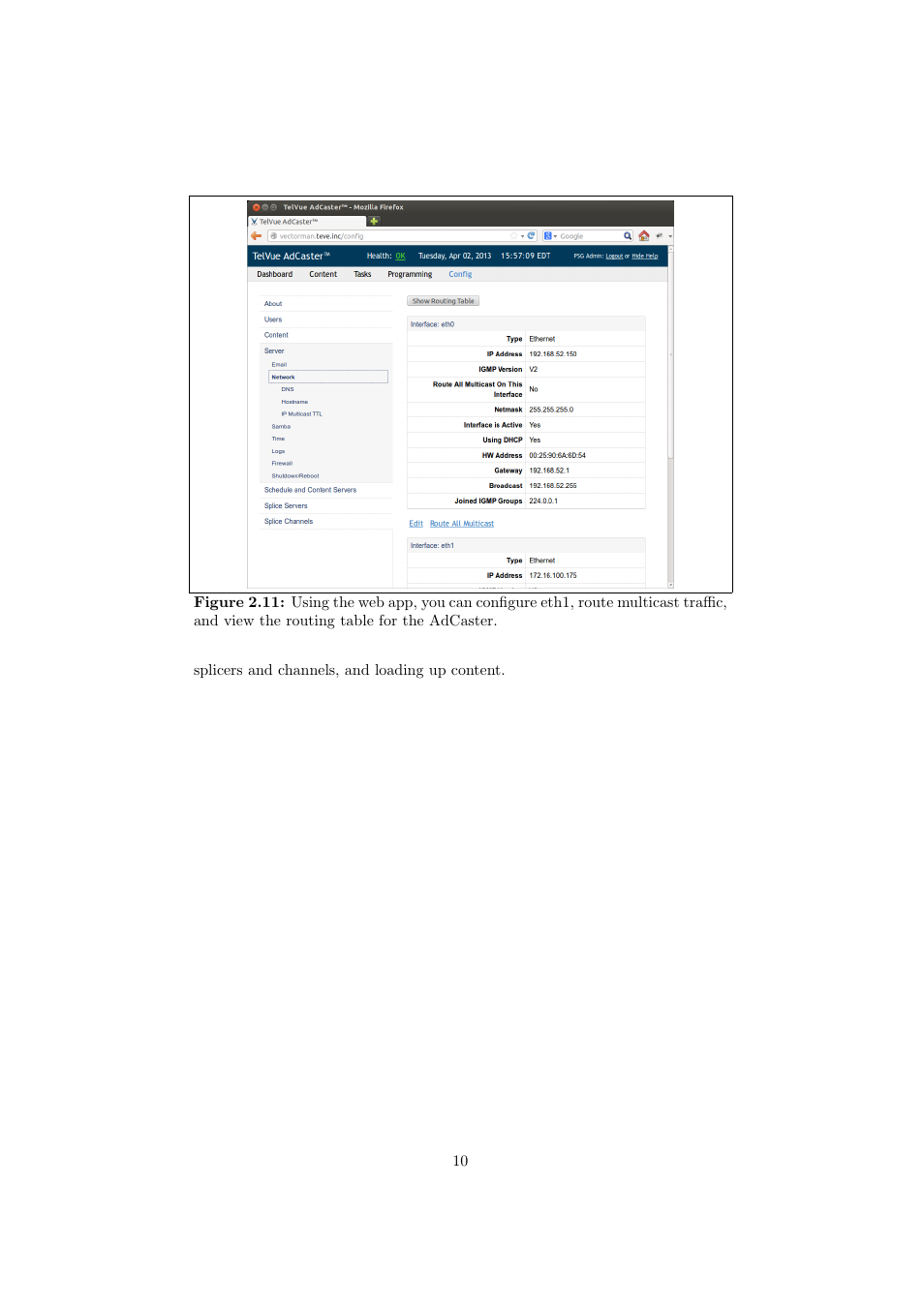 TelVue AdCaster User Manual | Page 11 / 27