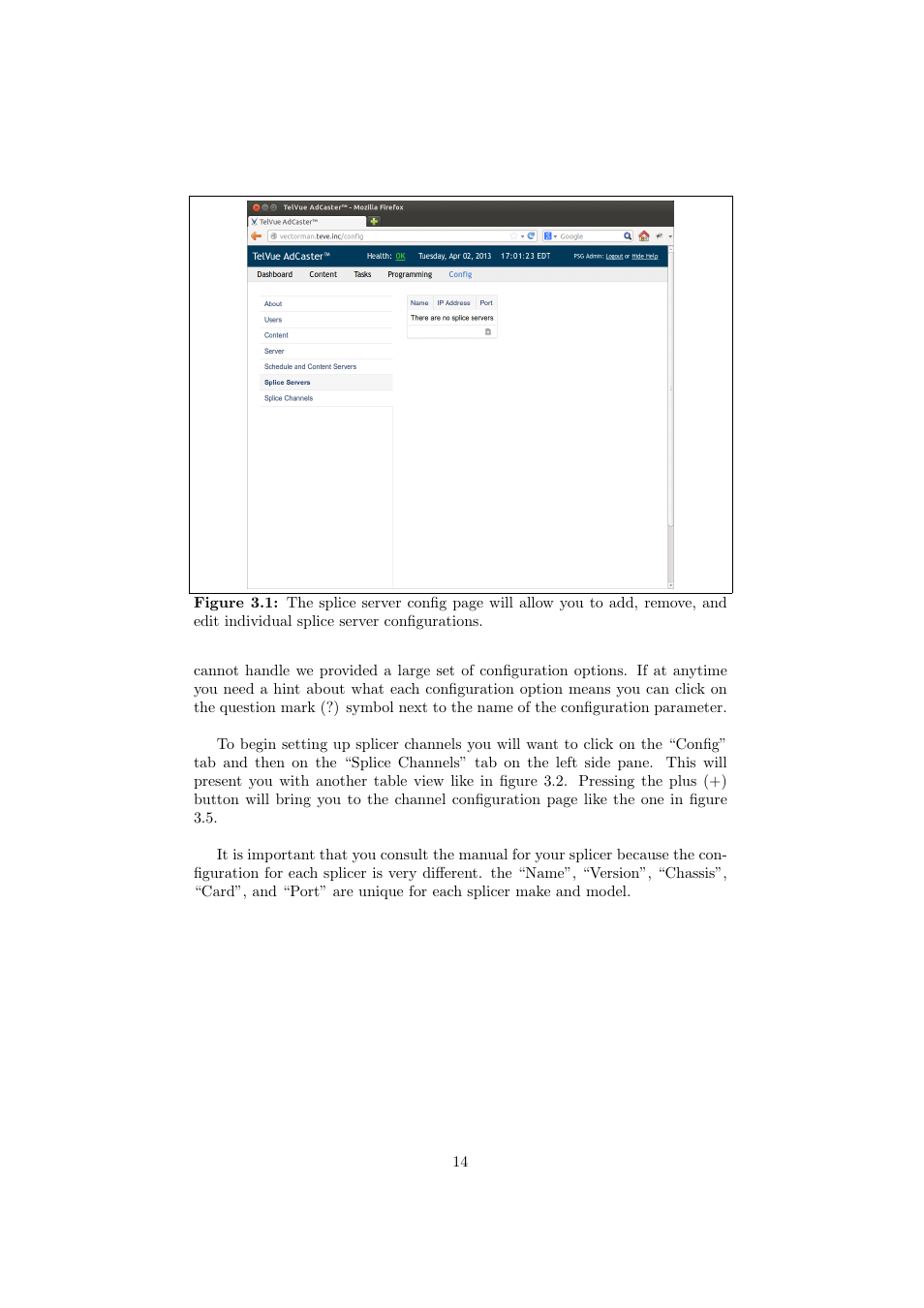 TelVue AdCaster User Manual | Page 15 / 27