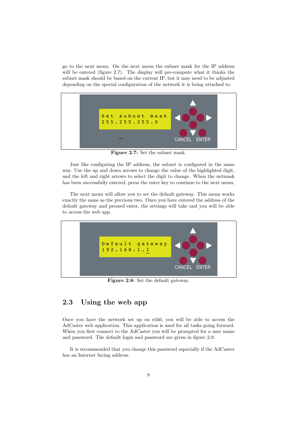 3 using the web app | TelVue AdCaster User Manual | Page 9 / 27