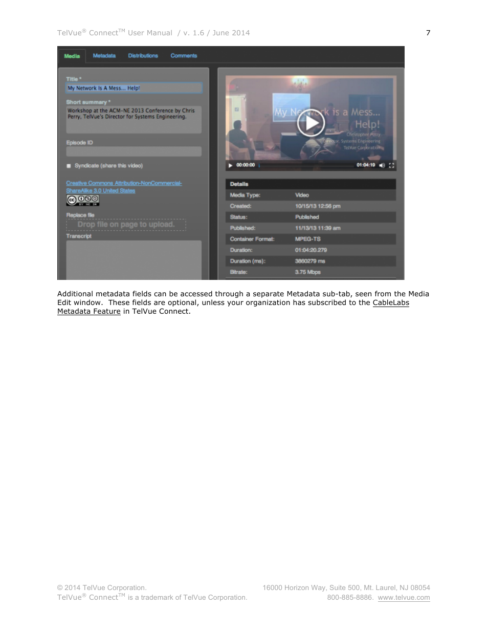 TelVue Connect User Manual | Page 8 / 29