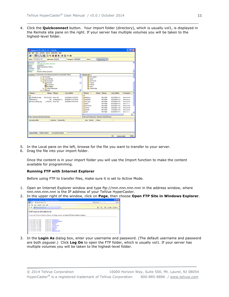 TelVue HyperCaster® User Manual | Page 12 / 105