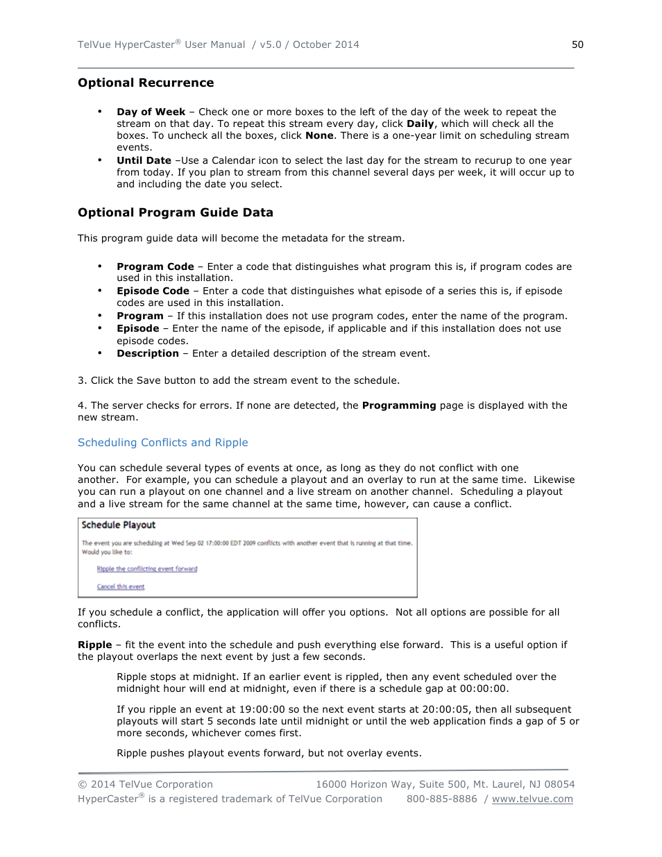 TelVue HyperCaster® User Manual | Page 51 / 105