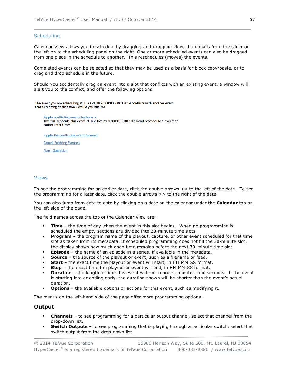 TelVue HyperCaster® User Manual | Page 58 / 105