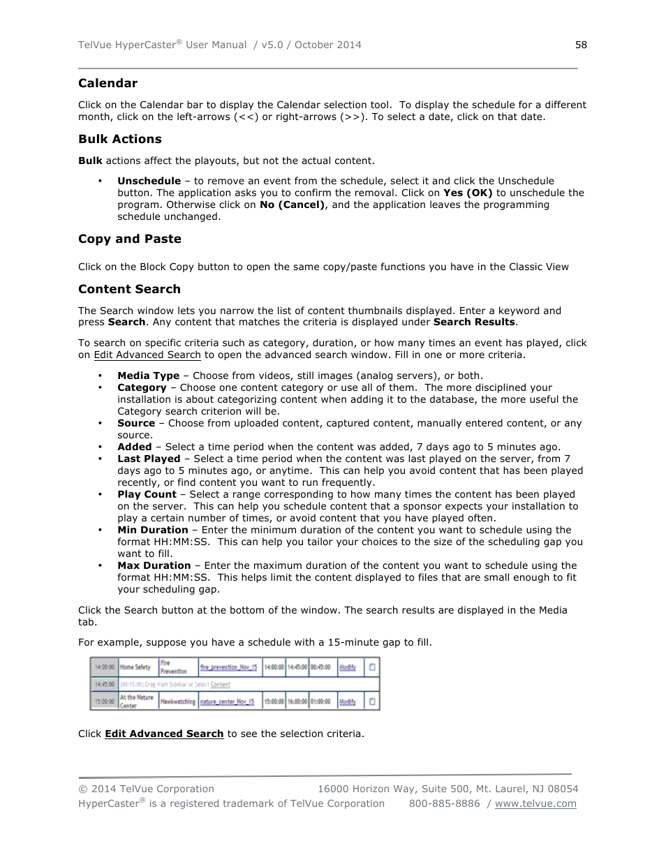 TelVue HyperCaster® User Manual | Page 59 / 105