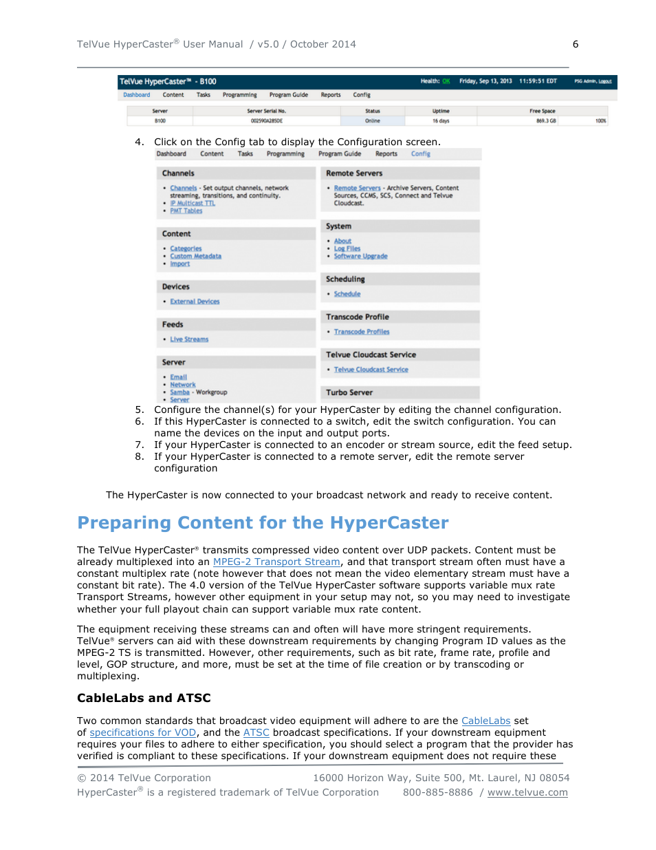 Preparing content for the hypercaster | TelVue HyperCaster® User Manual | Page 7 / 105