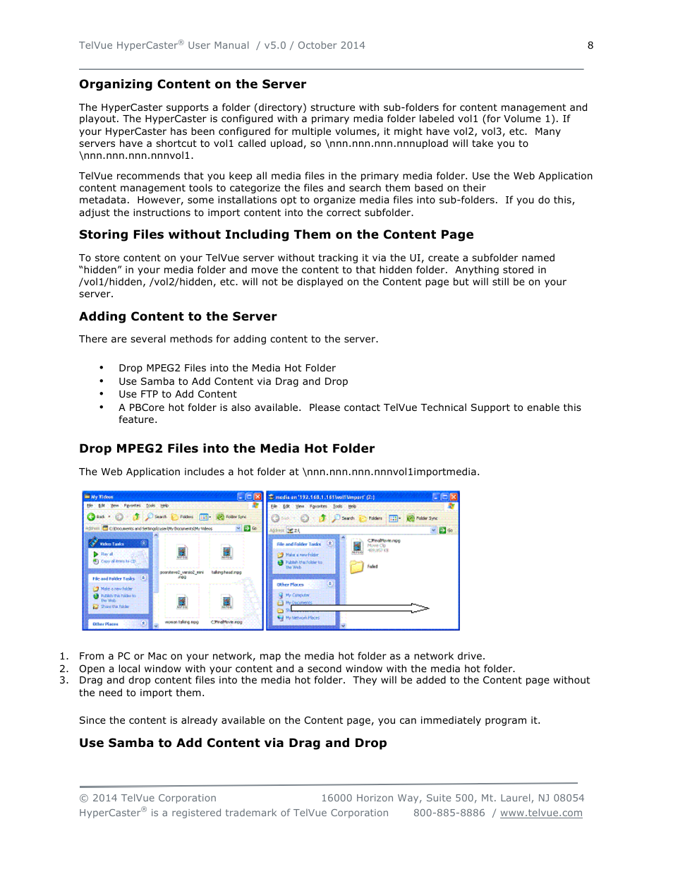 TelVue HyperCaster® User Manual | Page 9 / 105