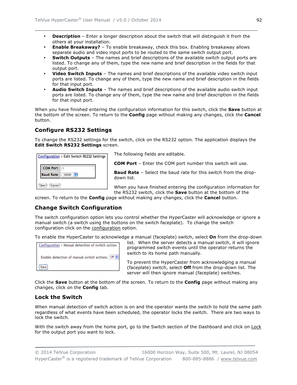 TelVue HyperCaster® User Manual | Page 93 / 105