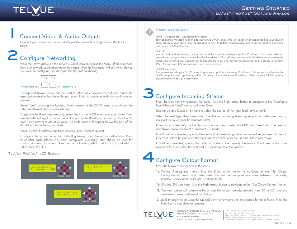 TelVue ProVue User Manual | 2 pages